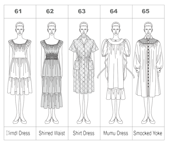 dresses names with images